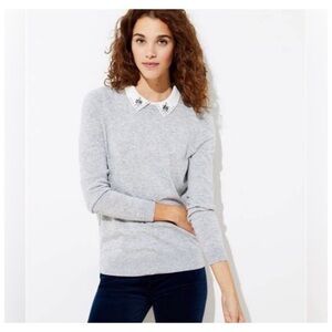 Elle Sweater Lightweight Gray Women's Sweater Size XL